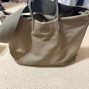 Lacoste Olive Green Tote Bag